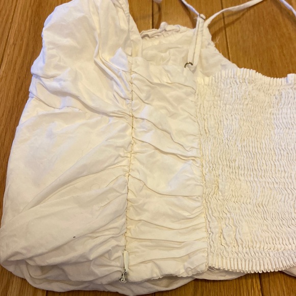 Zara white bustier style white cropped tank top - Picture 5 of 6